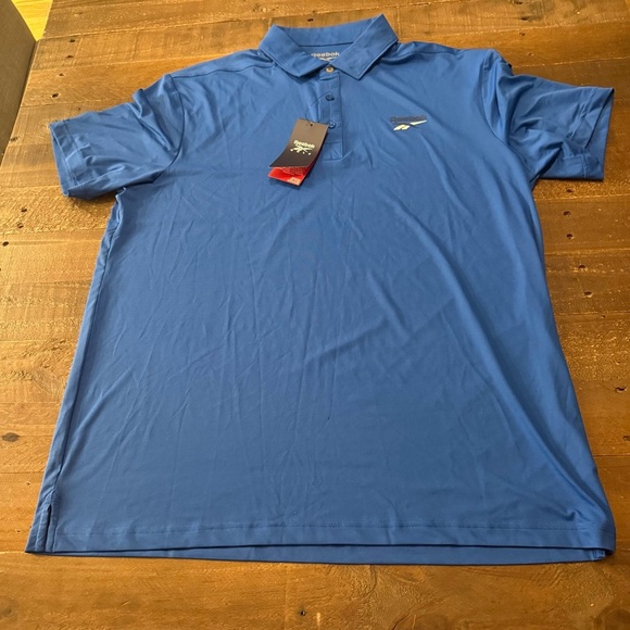 Reebok Men's Blue Polo Shirt Large NWT - Picture 1 of 6